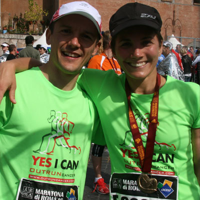Luca an Lidia in Rome after the first Marathon of 20